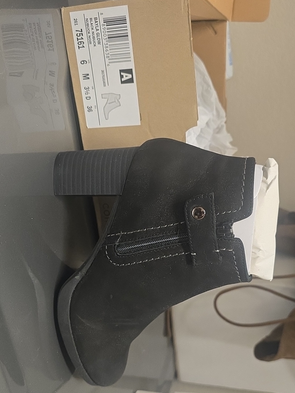 [brand new] Clarks - Black Women's Ankle Boot with Block Heel